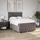 vidaXL Boxspringbett mit Matratze Taupe 140x200 cm Stoff