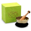 Klangschalen-Set in Box mini grün mit Lotus