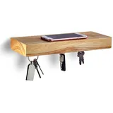 GGC Schlüsselbrett aus Holz mit Ablage I Schlüsselhalter Magnetisch I Moderne Deko aus Esche (Massiv-Holz) I Als Briefablage oder Schlüsselablage nutzbar (wie Schlüsselboard) I Key Holder