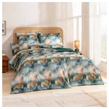 Estella Bettwäsche Estella Mako-Satin Bettwäsche 135x200 Borealis grün Retro Punkte 7926-, Mako-Satin, 2 teilig bunt