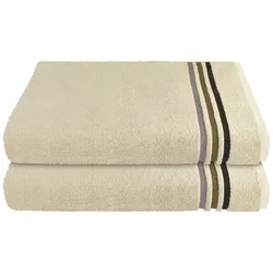 Schiesser Duschtuchset Skyline Color - 2-teilig - 70 x 140 cm - Sand
