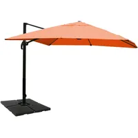 Mendler Gastronomie-Ampelschirm HWC-A96, 3x4m (Ø5m) Polyester Alu/Stahl 26kg ~