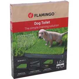 Karlie Flamingo Hundetoilette mit Kunstrasen - Box PELOU 63x51x6,3CM