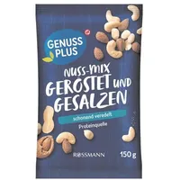 GENUSS PLUS NUSS-MISCHUNG geröstet & gesalzen Nüsse 150,0 g