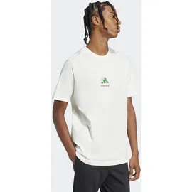 adidas Lounge Pizza Graphic Kurzarm-T-Shirt Off White S