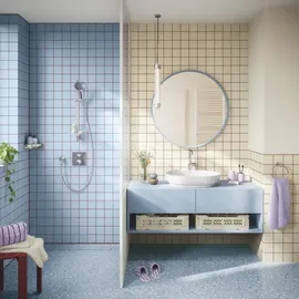 Grohe Vitalio Joy+ 120, wassersparender Duschkopf mit Boost-Funktion für mehr Strahlpower, 8l pro Min (Handbrause mit 3 Strahlarten inkl. AquaBooster, Universalanschluss), chrom, 1348640000