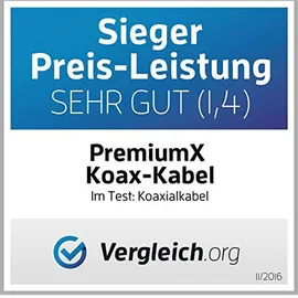 PremiumX BASIC Koaxialkabel 135dB 250 m Weiß