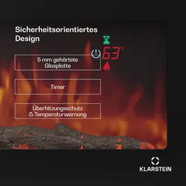 Klarstein Wandkamin Galeras Schwarz