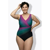 Ulla Popken Badeanzug Damen Schwarz 54