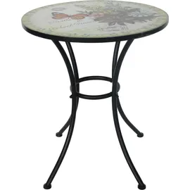 Hti-Living Celia Schmetterling Gartentisch 57 x 57 x 68 cm Mehrfarbig