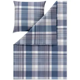 Estella Ambros Kariert Blau 155 x 220 cm + 80 x 80 cm