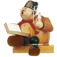 KWO Olbernhau Räuchermann Geschichtenerzähler 15 cm beige