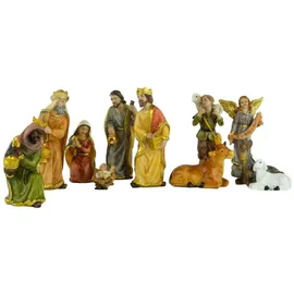 krippenursel Wundervolle Weihnachtskrippe Kainsbach inkl. 12-tlg. Krippenfiguren Set K 650-9, Maße: ca. 58 x 25 x 25 cm - Braun