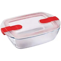 Pyrex rechteckig Glas Frischhaltedose mit Deckel transparent 23 x 15 x 6 cm 1,1 l