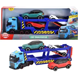 DICKIE Toys - Volvo Auto-Transporter (40 cm) mit 3 Spielzeugautos - Truck FH 16 mit Anhänger inklusive XC40 Recharge Modellautos, Licht und Sound, Spielzeug für Kinder ab 3 Jahre