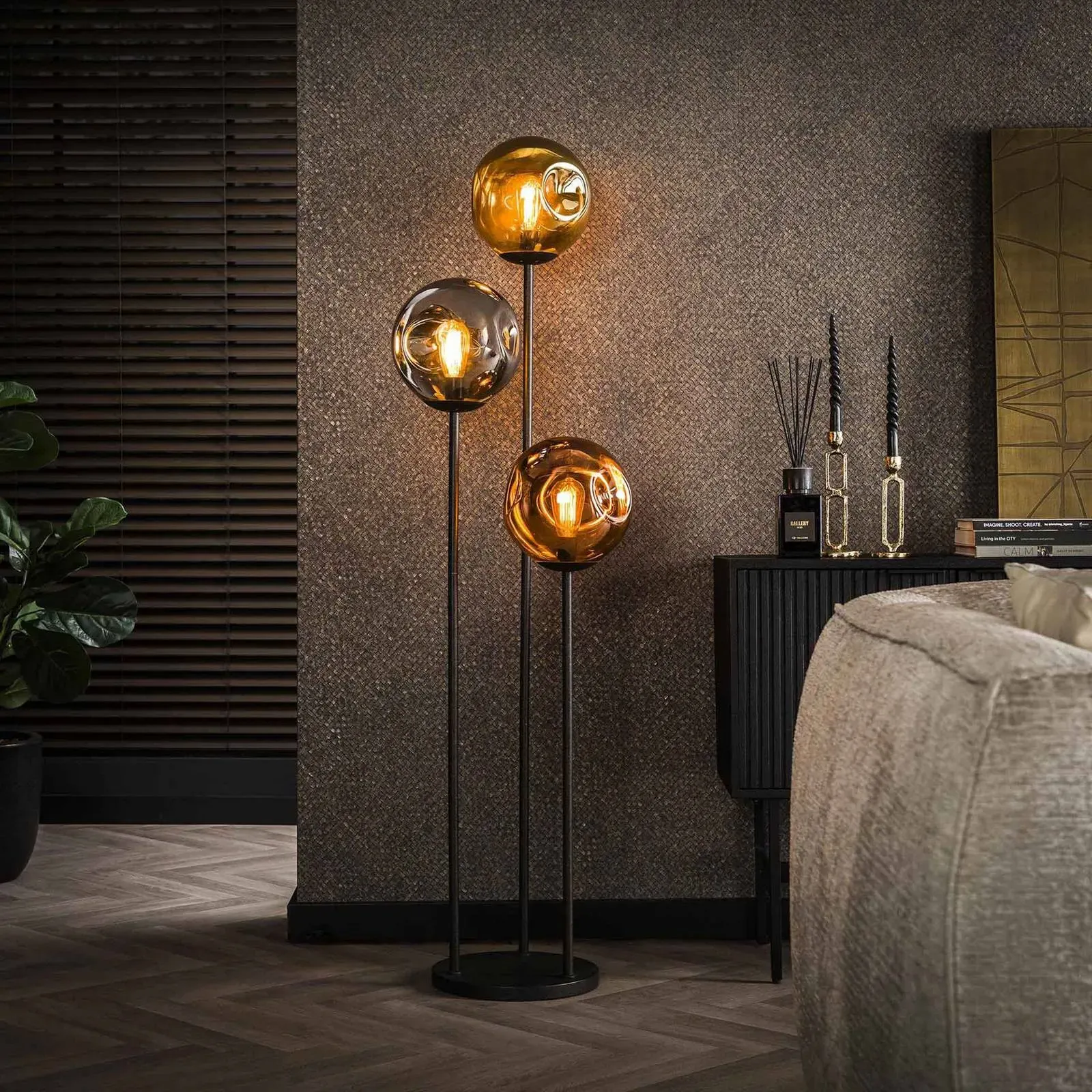 Zijlstra Stehlampe Stellar, Multicolour, für Wohn- / Esszimmer, Glas, Stehlampe - 32 cm - 32 cm - 164 cm