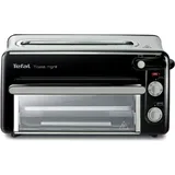 Tefal TL 6008 Langschlitz-Toaster mit Grillfunktion, Edelstahlgehäuse, 1300 Watt - Schwarz/Silber