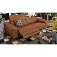 Leder 3-Sitzer Sofa mit Funktion STELLA - Orange