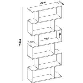 Dmora Bücherregal Weiß