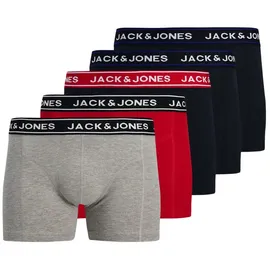 JACK & JONES Chector Solid Boxershorts Rot S 5er Pack
