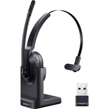 Eksa-Trade EKSA H5 On Ear Headset Bluetooth® Schwarz Mikrofon-Rauschunterdrückung, Noise Cancelling Headset,