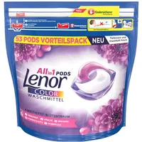 Lenor Waschmittel Pods All-in-1, Color Waschmittel, Amethyst Blütentraum, 2x53 Waschladungen