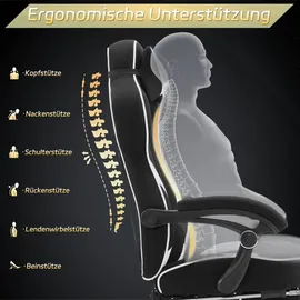 Woltu BS83ws Gaming-Stuhl Weiß