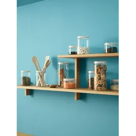 RIG-TIG Vorratsdose Store it 1000 ml Glas Grau Hellgrau