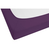 biberna Jersey-Spannbetttuch 0077155 dunkelviolett 1x 90x190 cm) - 100x200 cm