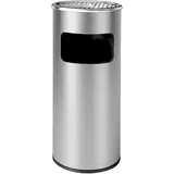 Relaxdays Standaschenbecher Mit Inneneimer 30 l Silber