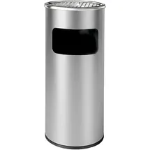 Relaxdays Standaschenbecher Mit Inneneimer 30 l Silber