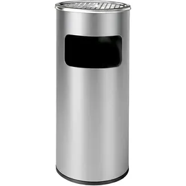 Relaxdays Standaschenbecher Mit Inneneimer 30 l Silber