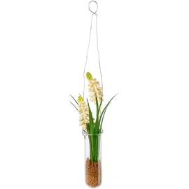 Creativ green Kunstblume CREATIV GREEN "Muscari in Hängevase", weiß, B:4cm H:35cm, Kunststoff, Kunstpflanzen