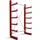 Stier Kragarmregal einseitig 1 Feld mit 5 Ebenen 1300x2000x500mm feuerrot