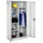 Tectake Spind Stahl 180 x 80 x 40 cm grau abschließbar mit 6 Fächern