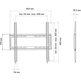 Schwaiger Wandhalterung Fixed 2 Schwarz