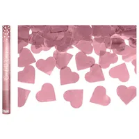 Partydeco Konfettishooter Herzen 60 cm roségold/rosa