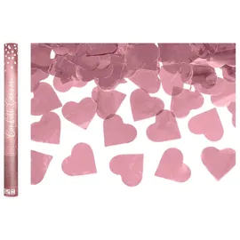 Partydeco Konfettishooter Herzen Rosegold 60cm