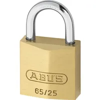 ABUS Vorhängeschloss Messing 65/25 gl.-254 - gleichschließend - Kofferschloss - Schlosskörper aus massivem Messing - gehärteter Stahlbügel - ABUS-Sicherheitslevel 3