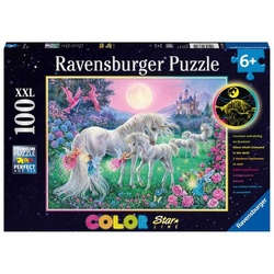 Puzzle Ravensburger Einhörner im Mondschein 100 Teile XXL Color Starline