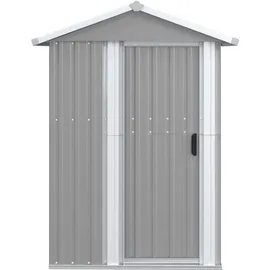 vidaXL Metallgerätehaus 1,26 x 0,98 x 1,77 m grau