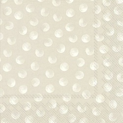 Serviette Piggy dots 20tlg. Papier Beige