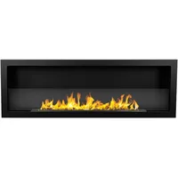 Divina Fire Eingebauter Bioethanol-Wandkamin Biokamin 120x40 FURORE 120