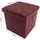 Mobili Rebecca Sitzwürfel 30 x 30 x 30 cm Kunstleder Rot/Bordeaux