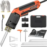 300W Elektrische Styroporschneider mit 5 Klingen – Heißschneider mit 50-600°C Stufenloser Regelung, Stoffschneider Set mit Führungsschiene, für EPS, Styropor, KT-Platten, EVA, PU, Gummi & Stoff