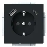 Busch-Jaeger USB-Steckdose 20 EUCB2USBAC-885 Schwarz 1 St.