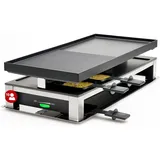 Solis 3 in 1 Raclette Tischgrill 7911 1500 W für 10 Personen schwarz/silber