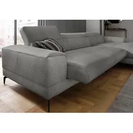 W.Schillig Eckcouch Polyester 3-Sitzer Grau