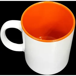 Airbrush-City 36 Stück Fototasse Sublimation Kaffee Tassen Becher WEISS - INNEN Orange