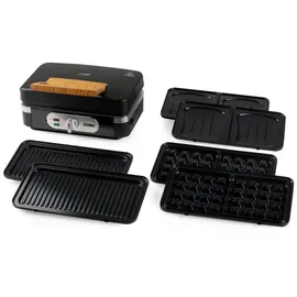 DOMO collection DOMO SANDWICH-WAFFEL-GRILL 3-IN-1 INKY BLACK Sandwichmaker Schwarz